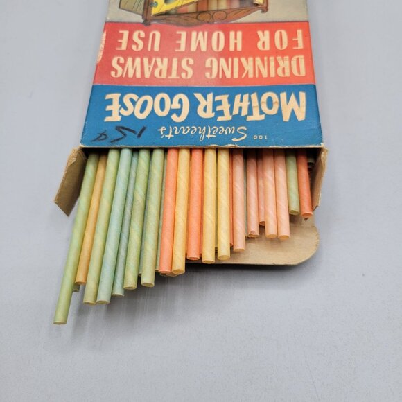 Mother Goose Sweetheart Drinking Straws For Home Use Vintage Childrens Packaging - Picture 7 of 8